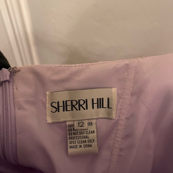 Sherri Hill Lilac Floral Prom Dress - Picture 3 of 5